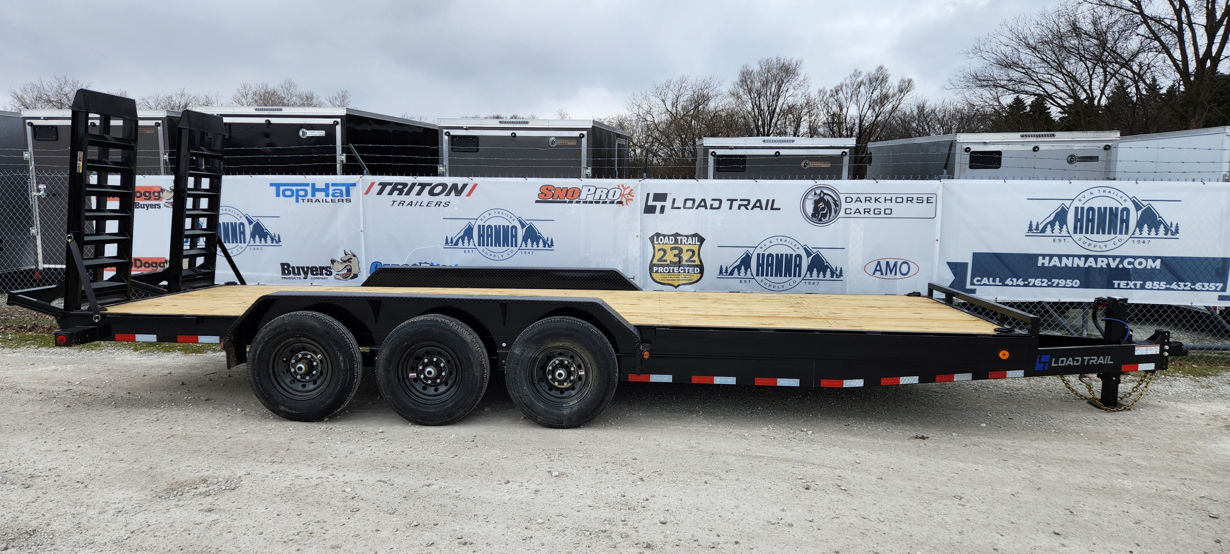 Load Trail 83 X 22 Triple Axle 21,000 Lb Steel Car Hauler / Equipment Trailer